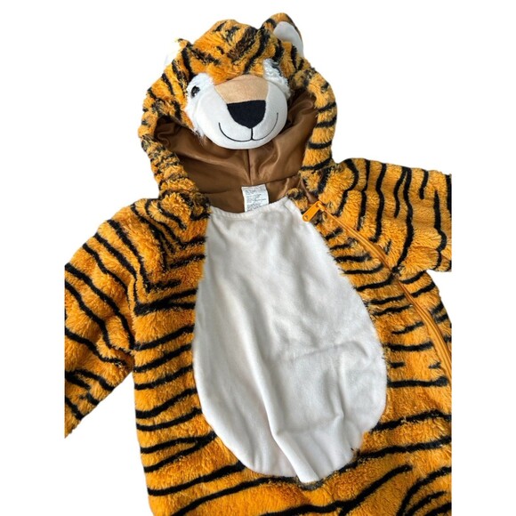 Tiger Full Zip up Fleece Halloween Costume Onesie with Hood Size 2T-3T - Picture 2 of 8